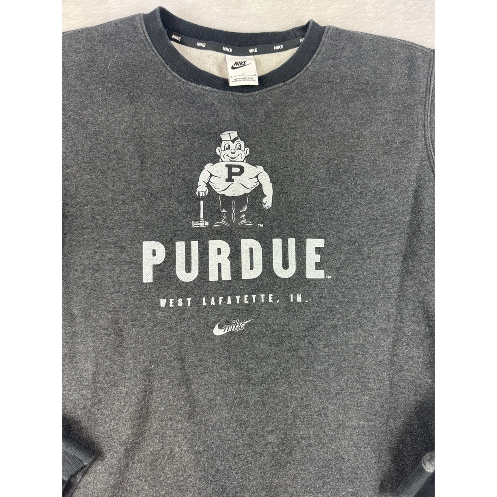 NIKE Purdue Boilermakers Fleece Pullover Crew Sweatshirt Size Women's Small L - Picture 2 of 7